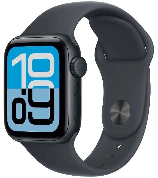 Умные часы Apple Watch SE 3 2025 A3325 44мм OLED корп.темная ночь Sport Band рем.темная ночь разм.брасл.:M/L (MEHQ4LW/A)