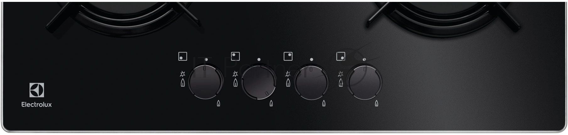 Газовая варочная поверхность Electrolux EGT6242NVK, 4 конфорки, закаленное стекло, 7700 Вт