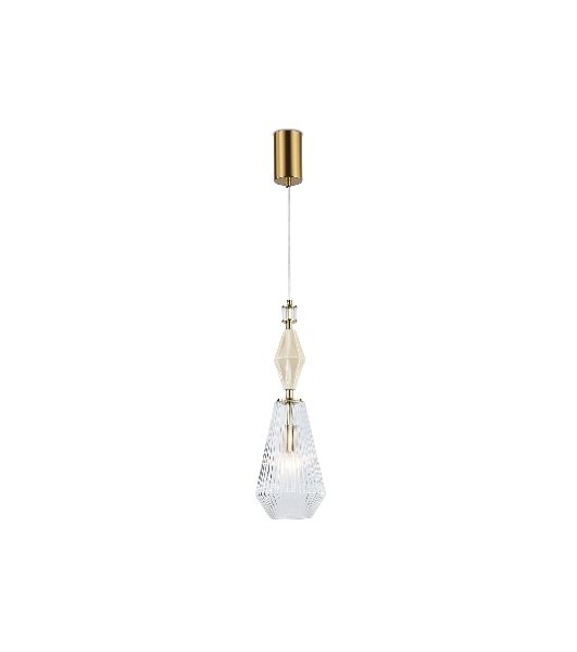 Светильник Ambrella light LH53181 BS/CL латунь/прозрачный E14 max 40W D140*1950