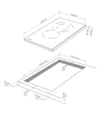 Варочная панель Monsher MHE 35 High-Tech, Hi-Light, 30 см, 2 конфорки, 9 уровней мощности, слайдерное управление, автоматическое отключение, индикация остаточного тепла, пауза, таймер, черный