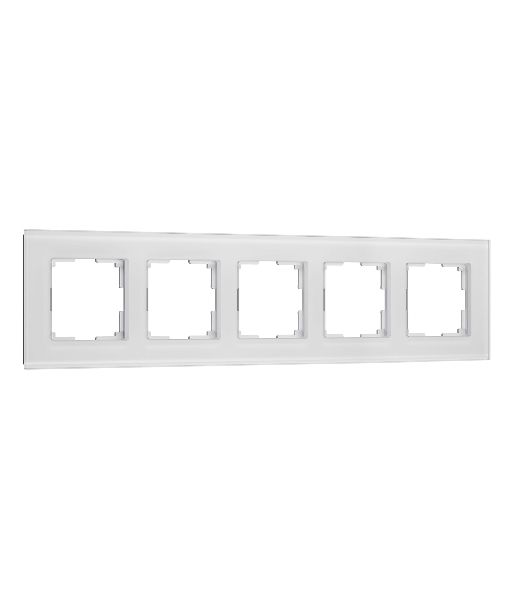 Рамка на 5 постов Senso (белый, стекло soft-touch) W0053101