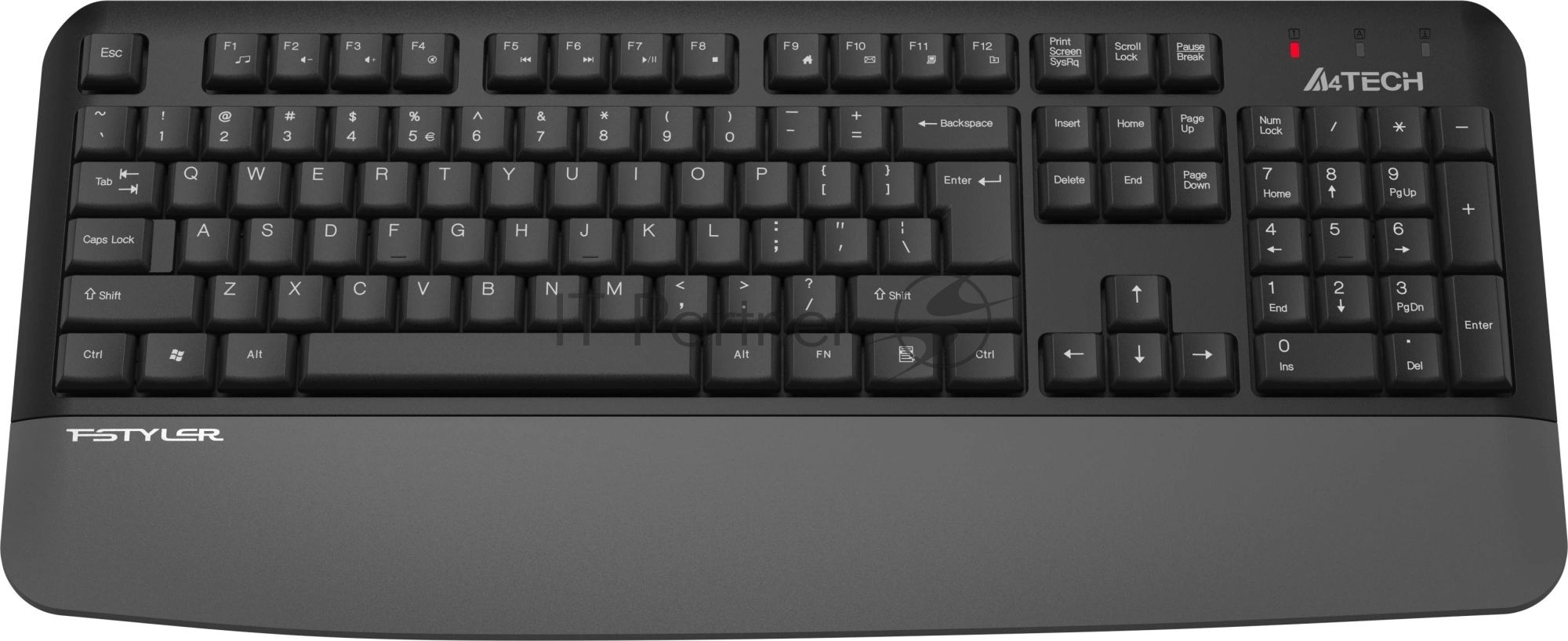 Клавиатура A4Tech FGK20 серый USB беспроводная Multimedia (подставка для запястий)