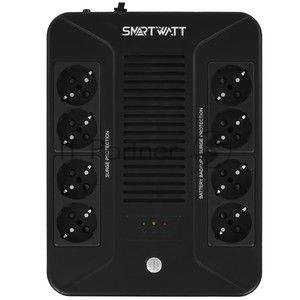 Источник бесперебойного питания UPS SAFE PRO 650, Li-AS, Br, 600/360 ВА/Вт, LED, USB, RJ11/45, SCHUKOx8, 1*7 Ач