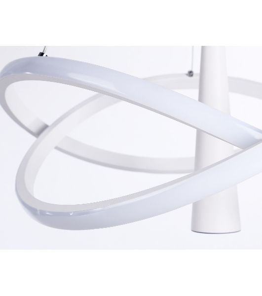 Подвесной светодиодный светильник Ambrella light FL5367/2+1 WH белый 47W 3000K-6400K D480*1200 (ПДУ ИК)