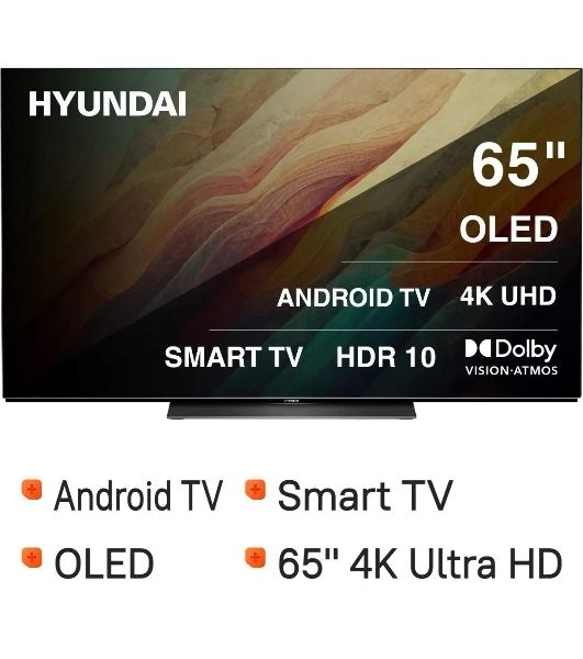 Телевизор Hyundai 65" H-LED65OBU7700 черный OLED UHD 120Hz Smart TV