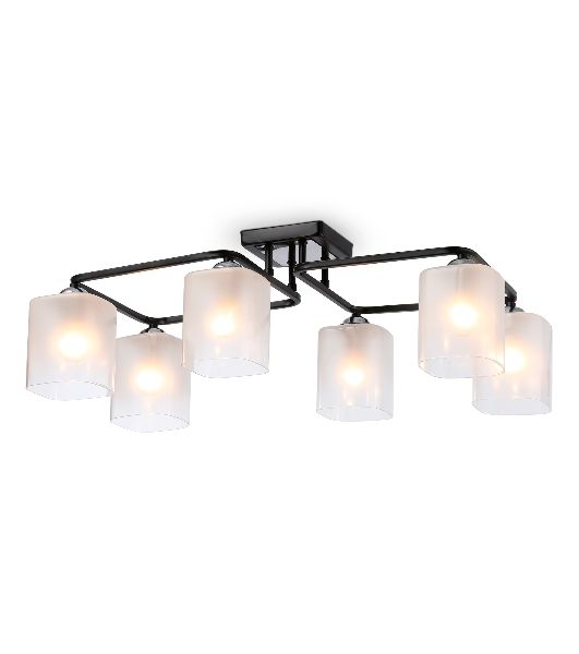 Светильник Ambrella light TR303224/6 BK/CH/FR черный/хром/белый матовый E27*6 max 60W 615*390*220