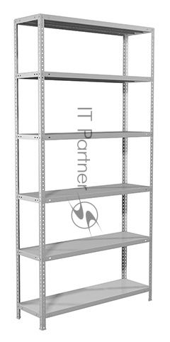 Металлические стеллажи Стеллаж MS 220/100х40/6 (Размеры внешние (ВхШхГ) 2200х1000х400 мм, 6 полок, с единой стойкой) S24199174602
