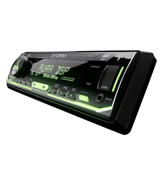 Автомагнитола AURA STORM-868DSP, 1 DIN, Bluetooth, USB Type-A, AUX, пульт ДУ