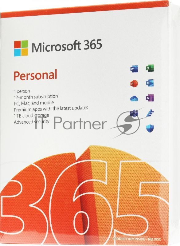 Офисное приложение Microsoft 365 Personal Subscr 1YR Medialess P8 (QQ2-01399)