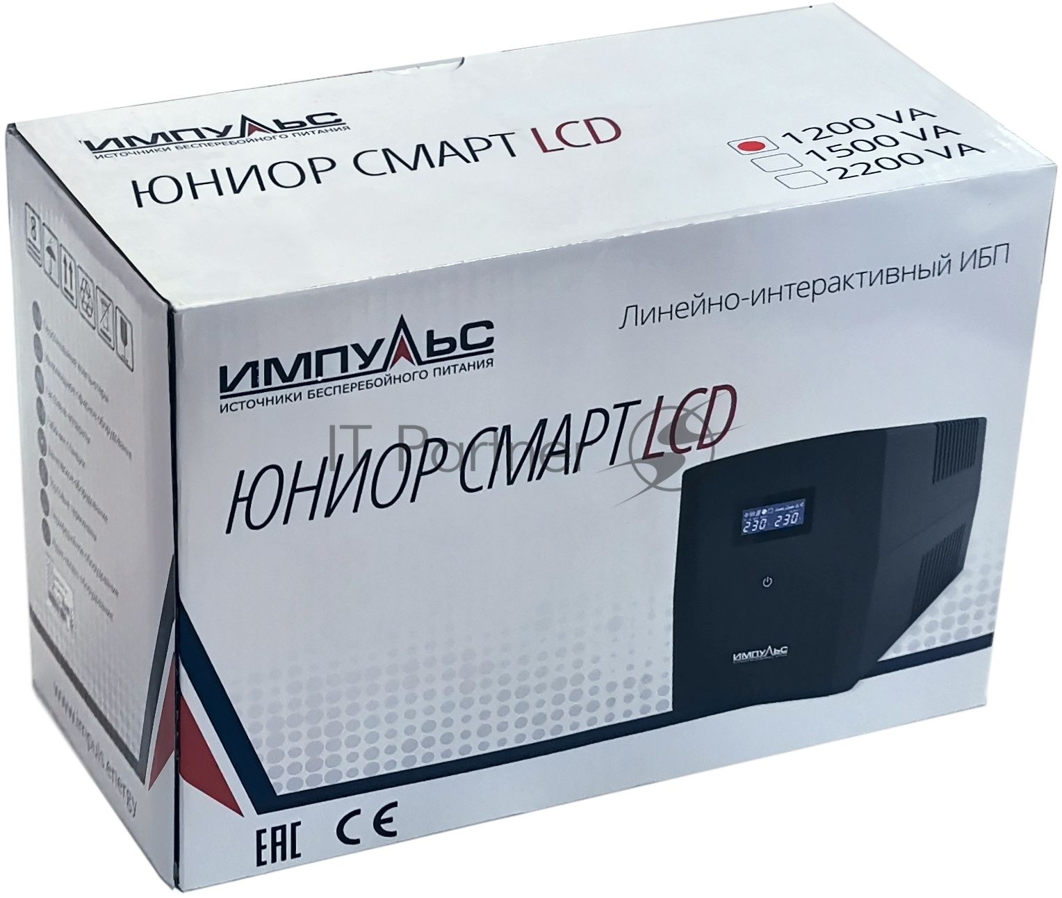 Источник бесперебойного питания Импульс ЮНИОР СМАРТ 1200 / 1200 ВА / 720 Вт / 6 x IEC 320 C13