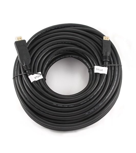 Кабель Cablexpert HDMI CC-HDMI4-30M, 19M/19M, v1.4, медь, позол.разъемы, экран, усилитель сигнала, 30м, черный, пакет