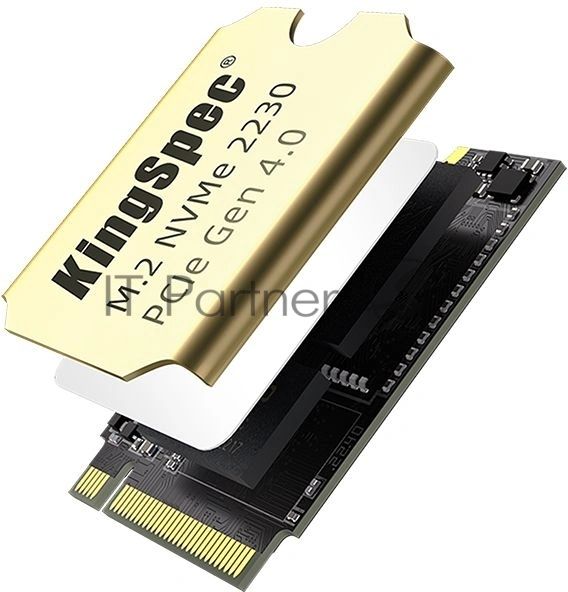 Накопитель SSD Kingspec SSD XF-1TB 2230, 1024GB, M.2(22x30mm), NVMe, PCIe 4.0 x4, R/W 5000/4400MB/s, IOPs н.д./н.д., TBW 1200, DWPD 1.07 (3 года)