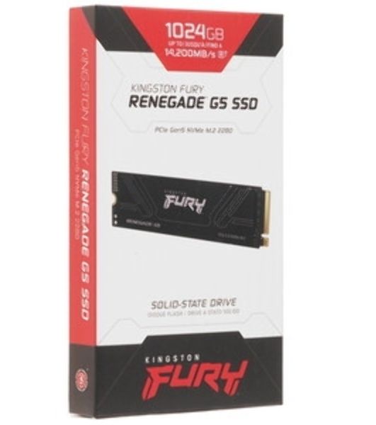 Накопитель SSD M.2 Kingston 8.0Tb Fury Renegade G5 SFYR2D/8T1 (PCI-E 5.0 x4, up to 14800/14000Mbs, 3D TLC, NVMe, 8000TBW, SM2508, 22х80мм)