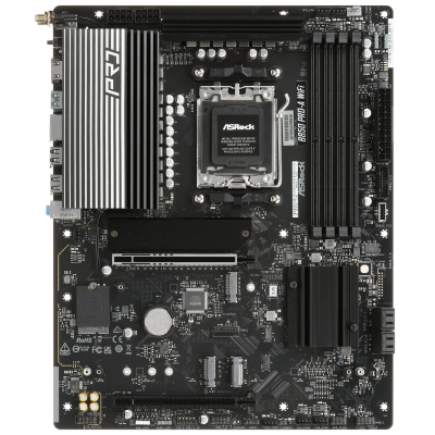 Материнская плата ASRock B850 Pro-A WiFi, AM5, AMD B850, 4xDDR5, 4xSATA, 4xM.2, 1xPCIe 5.0 x16, HDMI, USB Type-C, 1x2.5Gb LAN, Wi-Fi 6E, Bluetooth, 3x3.5 мм, 7.1, ATX
