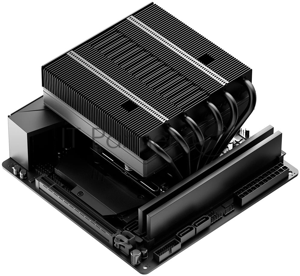 Кулер для процессора ID-Cooling IS-77 XT Black, 120 мм, алюминий/медь, 500-1850 об/мин, 33.9 дБ, 4-pin PWM, 150 Вт, высота 77 мм, без подсветки