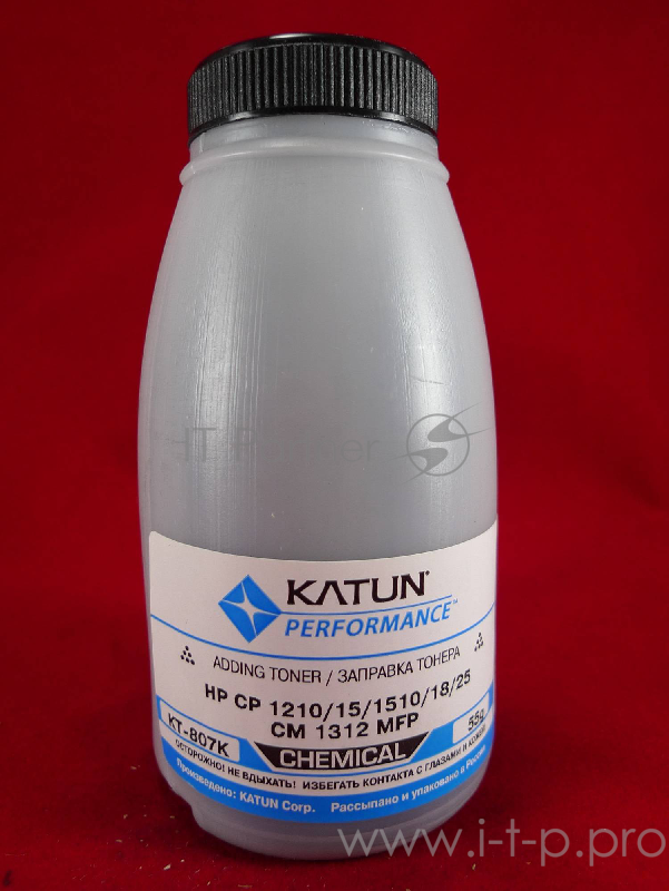 Тонер HP CP 1210/15/1510/18/25/CM 1312 MFP черный, химический (фл.55г.) Katun фас. Россия