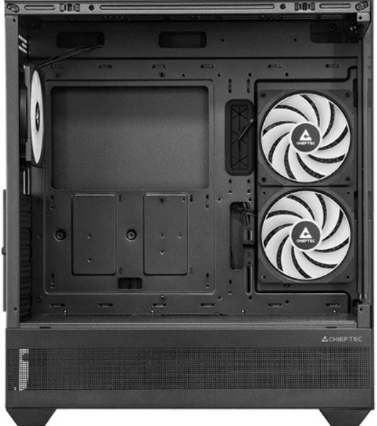 Компьютерный корпус Chieftec Vista черный без БП ATX 3x120мм 1xUSB2.0 1xUSB3.0 1xUSB3.1 audio bott PSU