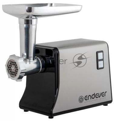 Мясорубка электрическая Endever Sigma-115 стальной, 2200 Вт, 2.0 кг/мин, реверс, защита от перегрузки, насадки - 5