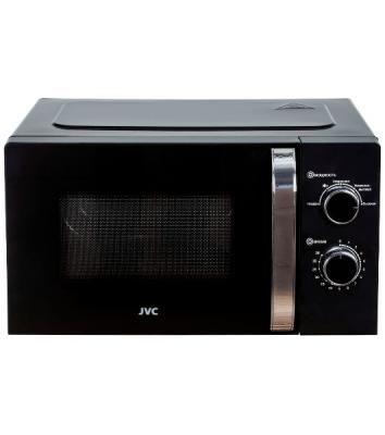 Микроволновая печь JVC JK-MW146M черный/серебристый, 20 л, 700 Вт, переключатели - поворотный механизм