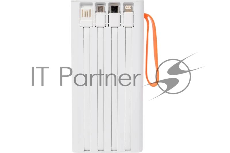 Портативный аккумулятор More choice (4620202550552) PB22-20 с кабелем 2USB 2.1A - 20000mAh белый