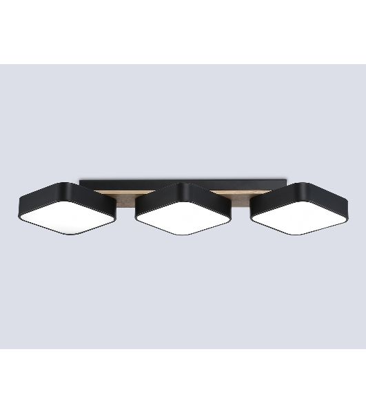 Светильник Ambrella light FL4878/3 BK/WD черный/дерево 54W 3000-6000K 680*200*70 (без ПДУ)