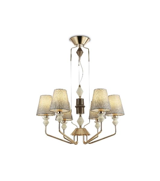 Люстра Ambrella light LH75401/6 GD/GR золото/серый E14*6 max 40W D700*1260