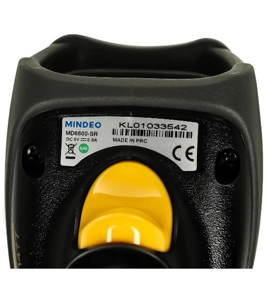 Сканер штрих-кода ручной Mindeo MD6600-SR 2D имидж, проводной, USB, черный