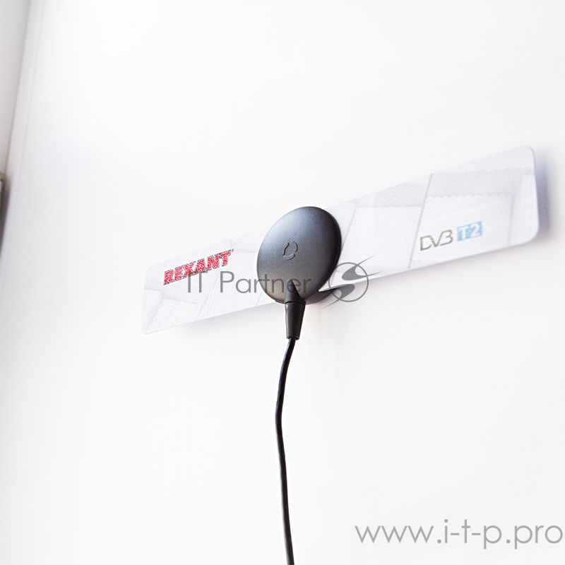 ТВ антенна Rexant комнатная для цифрового телевидения DVB-T2 на присоске, RX-255