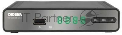 Приставка для цифрового ТВ Cadena CDT-2351SB черный, DVB-T2, DVB-T, HDMI, USB 2.0 Приставка для цифрового ТВ Cadena CDT-2351SB черный, DVB-T2, DVB-T, HDMI, USB 2.0