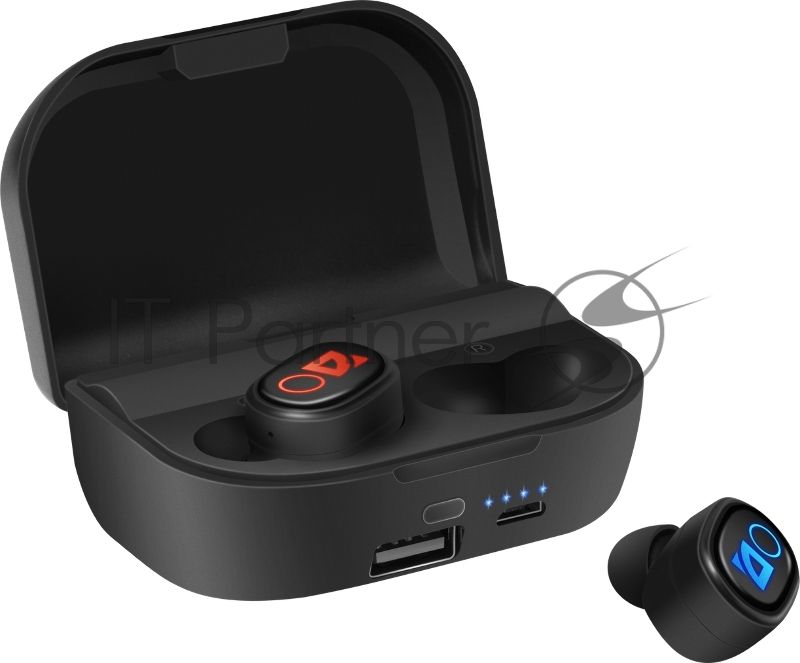 Наушники TWS Defender Twins 639 черный, внутриканальные, Bluetooth, до 4 ч