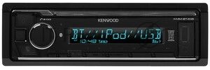 Автомагнитола Kenwood KMM-BT408, 1 DIN, Bluetooth, USB Type-A, AUX, съёмная панель