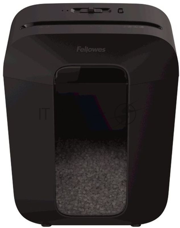 Шредер Fellowes PowerShred LX41 черный (секр.P-4)/перекрестный/8лист./17лтр./скрепки/скобы/пл.карты
