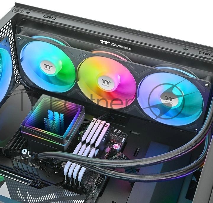 Система жидкостного охлаждения Thermaltake TH360 V3 ARGB Sync AIO черный, 360 мм, 3x120 мм, 500-2500 об/мин, 37.8 дБ, 4 pin PWM, ARGB
