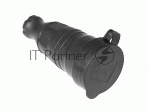 Розетка переносная с заглушкой каучук 2Р+РЕ 16А 250В IP44  | SQ0612-0002 | TDM