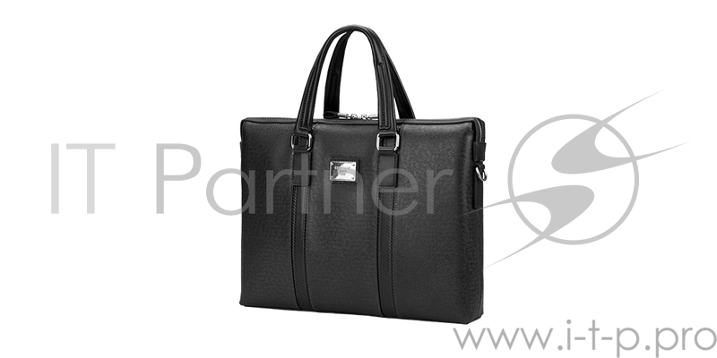 Сумка для ноутбука Сумка Continent CM-142 Black полиэстр/эко кожа, черная 15.6"