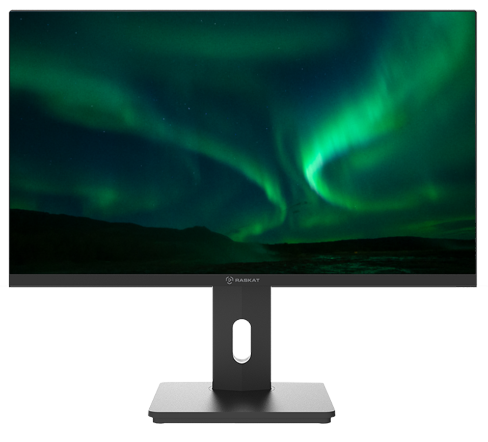 Монитор 27" Raskat I27F10DAP IPS 1920x1080, 100 Гц, 5 мс, 16:9, 250 кд/м², VGA, HDMI, DP, 3.5 Jack, динамики (2x2 Вт), черный