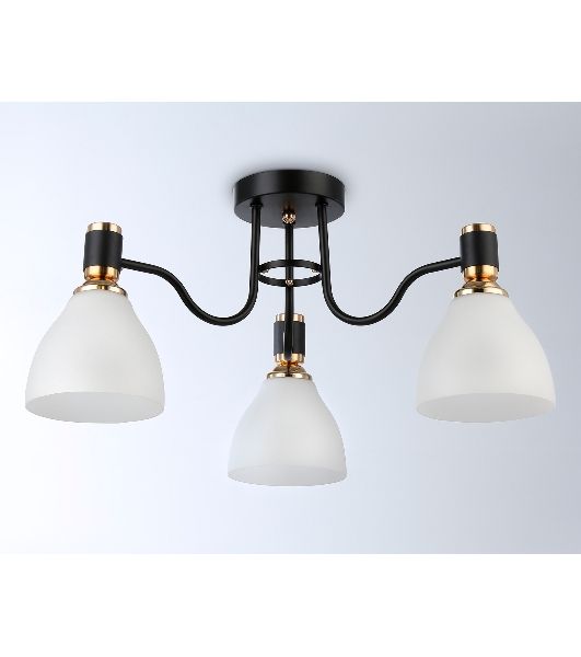 Светильник Ambrella light TR303303/3 BK/GD/FR черный/золото/белый матовый E27*3 max 60W D600*270