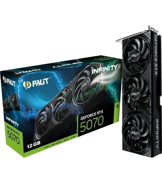 Видеокарта Palit PA-RTX 5070 INFINITY 3 12Gb RTX 5070 12Gb 192bit GDDR7 2325/28000 HDMIx1 DPx3 HDCP Ret