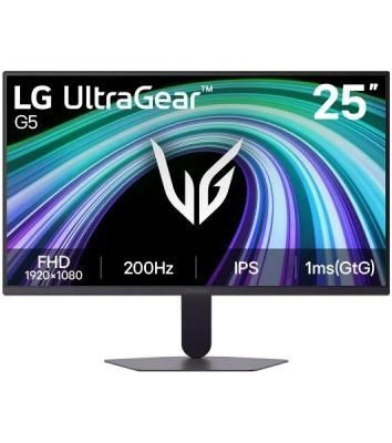 Монитор 25" LG UltraGear 25G523B-B IPS 1920x1080, 200 Гц, 1 мс, 16:9, HDR10, 300 кд/м², DisplayPort, HDMI 2.0 (x2), Flicker Free, Low Blue Light, черный