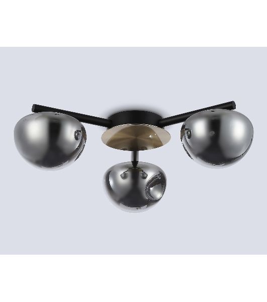 Светильник Ambrella light LH12006/3 BK/GD/SM черный/золото/дымчатый 18W 3000K D640*170