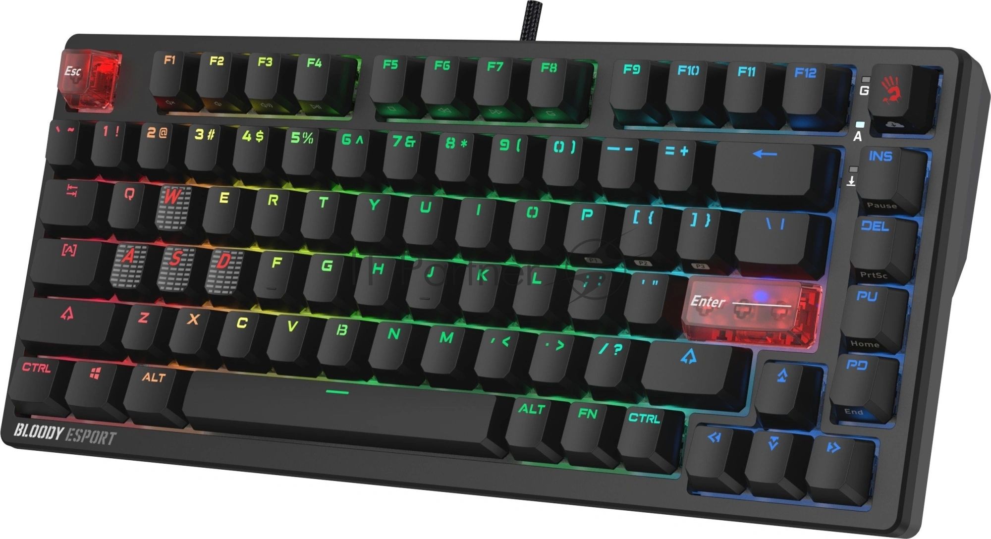 Клавиатура A4Tech Bloody MS76 проводная, USB Type-A, черный