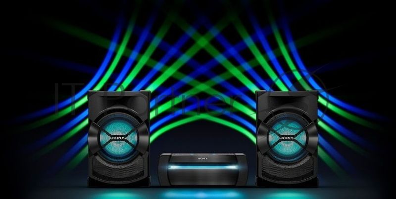 Минисистема Sony Shake-X10 черный 1200Вт CD CDRW DVD DVDRW FM USB BT
