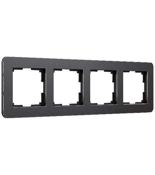 Рамка на 4 поста Platinum (черный алюминий) W0042608