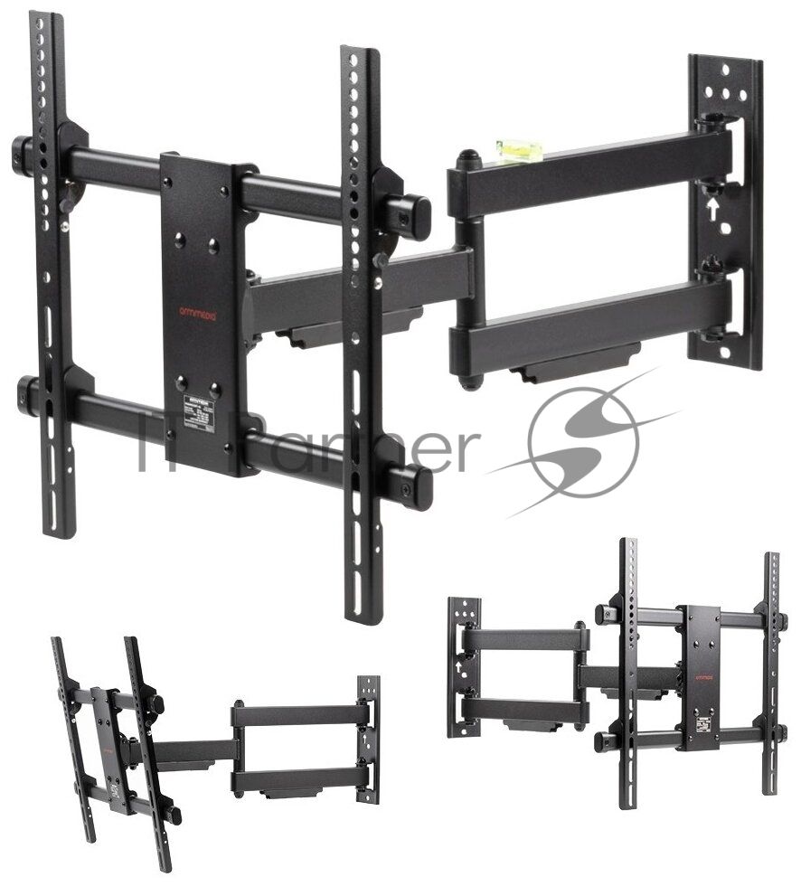 Кронштейн для телевизора Arm Media PARAMOUNT-40 черный 26"-65" макс.50кг настенный поворот и наклон