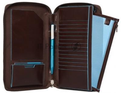Мультипортмоне Piquadro Blue Square PP3246B2/MO коричневый натур.кожа