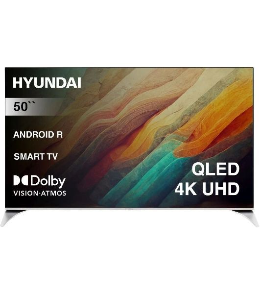 Телевизор Hyundai 50" H-LED50QBU7500 черный Qled UHD 60Hz Smart TV