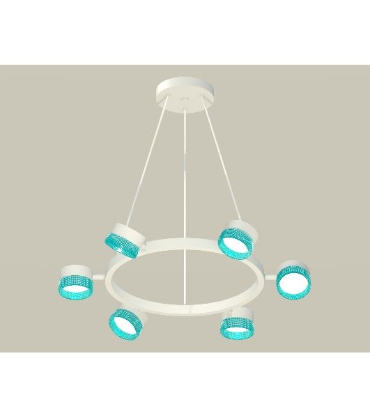Светильник Ambrella light XB9191251/6 SWH/BL белый песок/голубой GX53 (C9191, N8488)
