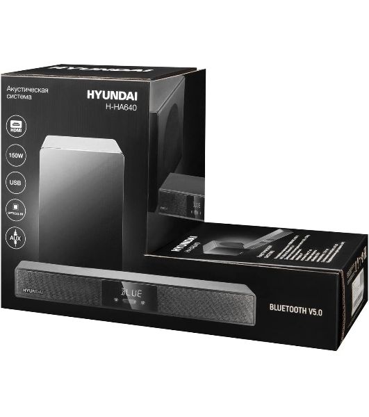 Микросистема Hyundai H-HA640 черный 150Вт FM USB BT SD/MMC/MS