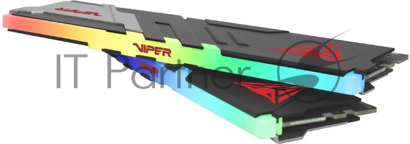 Оперативная память Patriot Memory Viper Venom, DDR5, 64GB (2x32GB), 6000 MHz, CL30, DIMM, с радиаторами, RGB, серебристый/черный