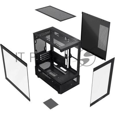 Компьютерный корпус Powercase Vision Micro M2, Tempered Glass, черный, mATX (CVMBM2-L0)